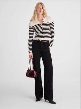 Madewell Black Straight-Leg High-Rise Jeans